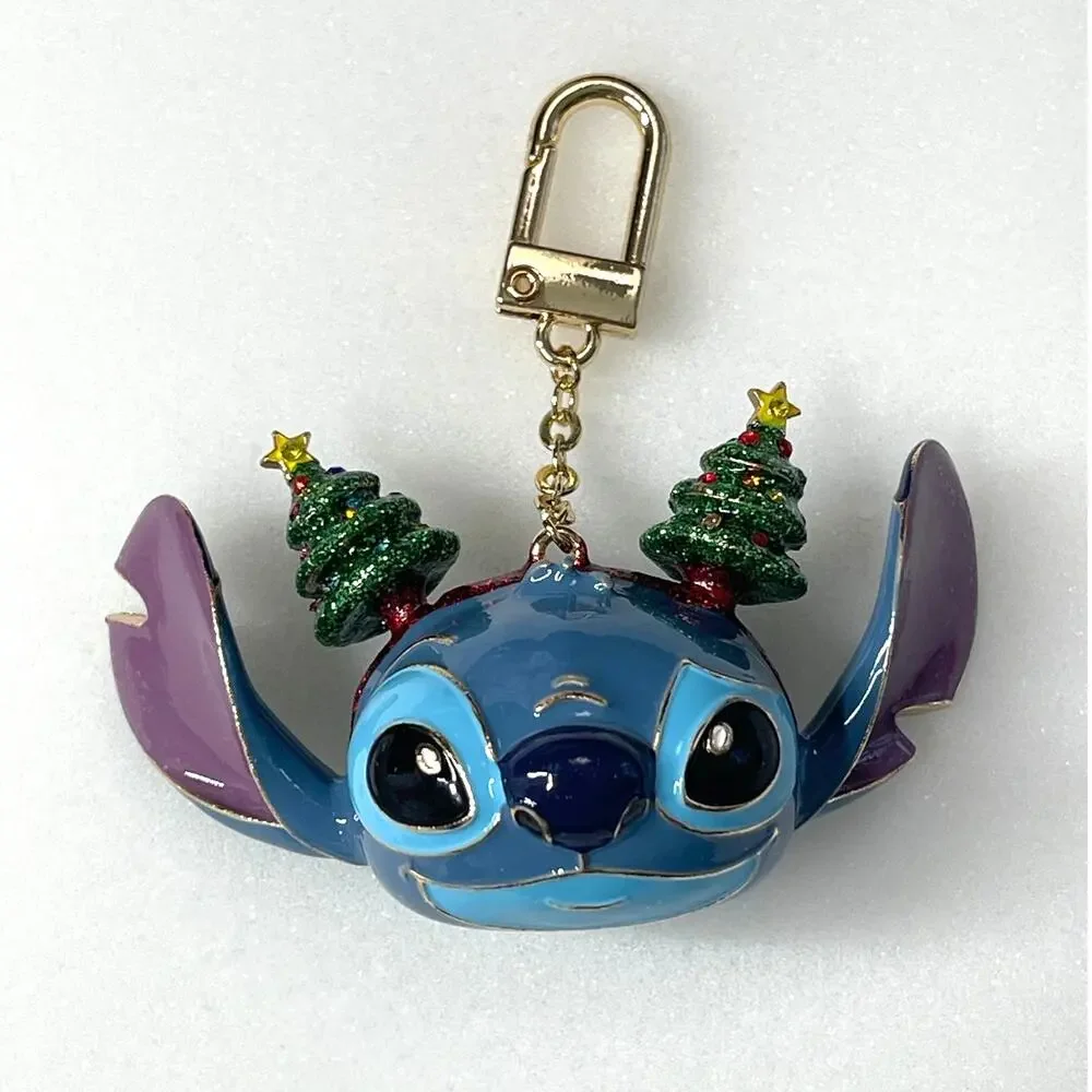 Disney Stitch BaubleBar Bag Charm Keychain Rhinestone Christmas Tree Holiday NEW